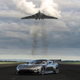 Illustration for article titled Heres The Last Avro Vulcan Flying Over An Aston Vulcan